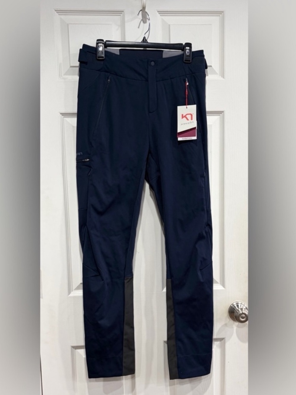 Kari Traa Women's Medium Voss Cross Pants Royal Blue Navy Tapered Leg Sport NWT